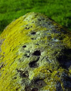 connachan cup marked stone, colour, top view – Ley Lines, amplifying, ill health, how they work petroglyphs on boulder