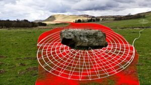 Cup marfked stone at Connachan Farm, Crieff.