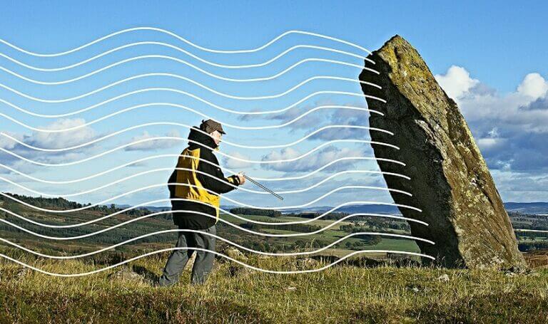 Waves of energy from standing stone