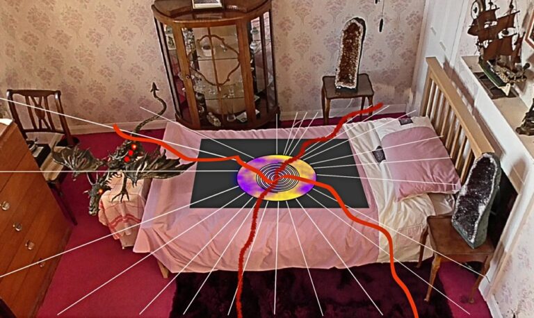 lead sheet above bed showing effect of unhealthy energy