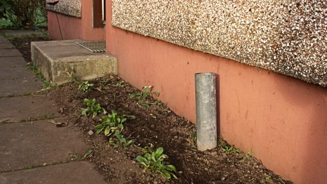 Pipe in maureens garden without flowers Pipe to attract unhealthy energies