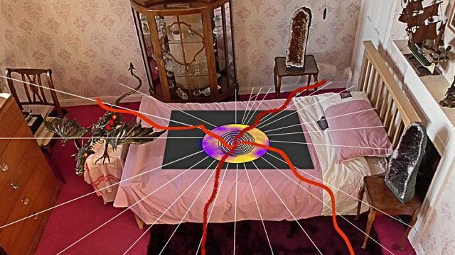 lead sheet above bed showing effect of unhealthy energy