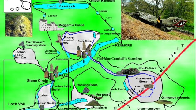 cup marked energies from Connachan Farm The energy fom a cup-marked boulder across Scotland.