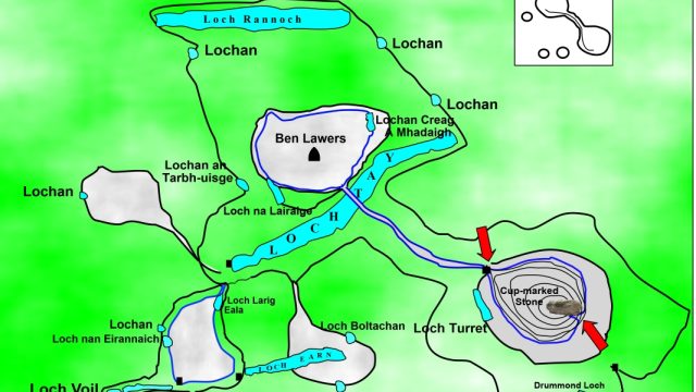 map of lochs only Map of lochs on cup-mark energy field
