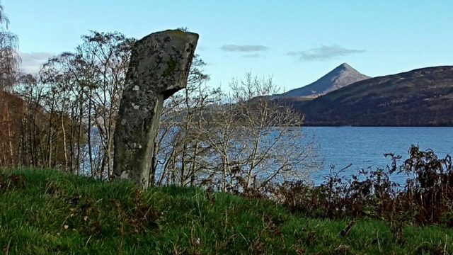 schiehallion with chieftain blackpoint elementor The chieftain, standing stone near Schiehallion transmits ley energy.