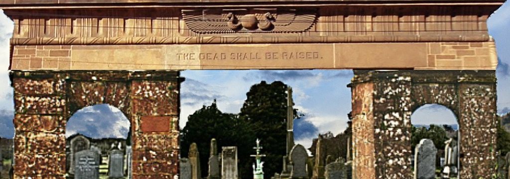 Water fountain behind triptych